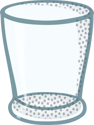 Empty Glass Cartoon Illustration PNG Image