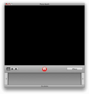 Empty Photo Booth Application Screen PNG image with transparent background