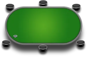 Empty Poker Table Top View PNG Image