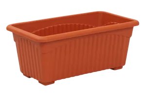 Empty Red Flower Planter PNG Image