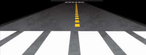Empty Roadat Nightwith Pedestrian Crossing PNG image with transparent background