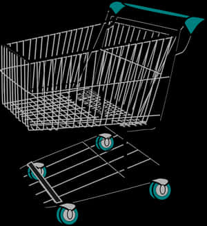 Empty Shopping Cart Illustration PNG