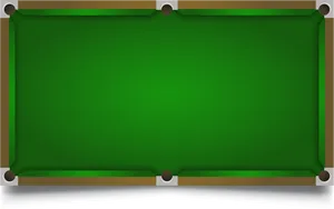 Empty Snooker Table Top View PNG Image