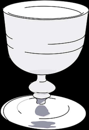 Empty Wine Glass Vector Illustration PNG with transparent background