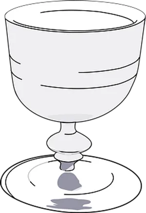 Empty Wine Glass Vector Illustration PNG Image