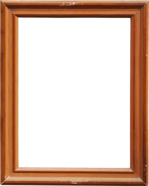 Empty Wooden Picture Frame PNG Image