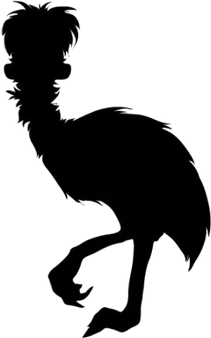 Emu Silhouette Profile PNG Image