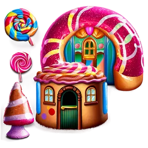 Enchanted Candy Land Setting Png 32 PNG Image