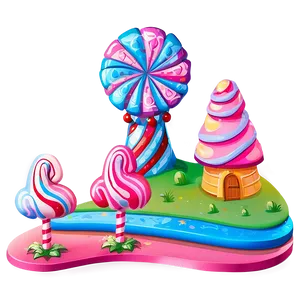 Enchanted Candy Land Setting Png Las45 PNG Image