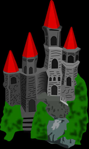Enchanted Castle Illustration PNG image with transparent background