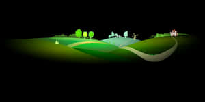 Enchanted Castle Night Scene PNG with transparent background