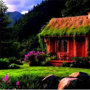 Enchanted Cottage In The Glen Png 55 PNG Image