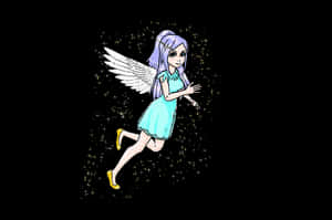 Enchanted Fairy Night Sky PNG image with transparent background