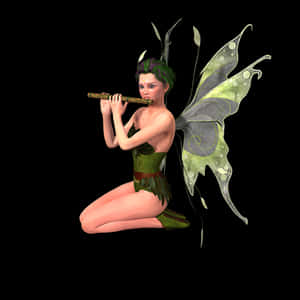 Enchanted_ Flute_ Player_ Fairy PNG image with transparent background