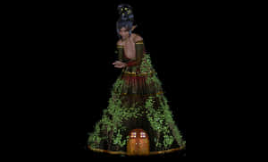 Enchanted Forest Fairy House PNG image with transparent background