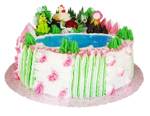 Enchanted Forest Themed Cake PNG Image