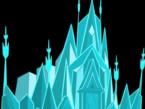 Enchanted_ Ice_ Castle_ Illustration PNG image with transparent background