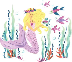 Enchanted_ Ocean_ Mermaid_ Clipart.png PNG Image