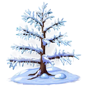 Enchanted Snowy Tree Png Nja PNG Image