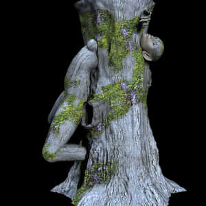 Enchanted_ Tree_ Sculpture PNG with transparent background