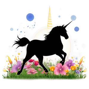 Enchanted Unicorn Silhouette PNG sts28 PNG