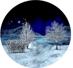 Transparent Winter Landscape Png - Round Winter Scenery Png, Png Download PNG with transparent background