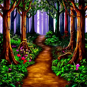 Enchanted Woodland Path Png 06202024 PNG Image