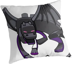 Ender Dragon Cartoon Cushion Design PNG Image