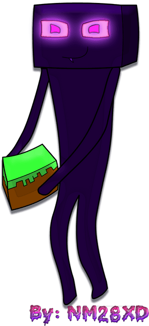 Minecraft Clipart Minecraft Enderman - Minecraft Enderman Cartoon, HD Png Download PNG