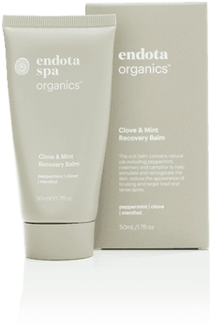 Endota Spa Organics Clove Mint Recovery Balm PNG image with transparent background