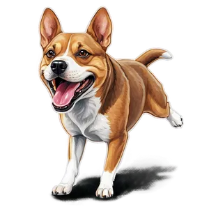 Energetic Dog Running Png Cfp PNG Image