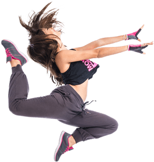 Lady Jumping In A Dance Pose - Dance Poses For Zumba, HD Png Download PNG image with transparent background