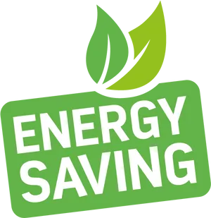 Energy Saving Logo Green Leaf PNG Image