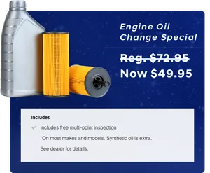 Engine Oil Change Special Advertisement PNG Image