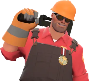 Engineer_ Character_ Animation_ Pose PNG Image