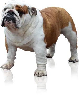 English Bulldog Standing Transparent Background PNG Image