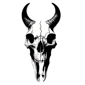 Engraved Animal Skull Sketch Png 20 PNG Image