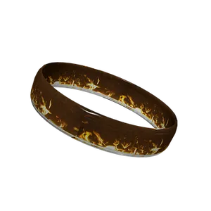 Engraved Golden Ringwith Script PNG Image