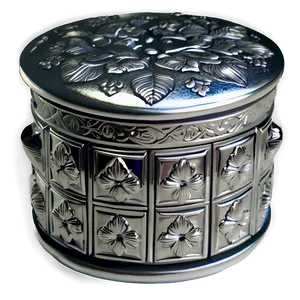 Engraved Silver Music Box Png 19 PNG Image