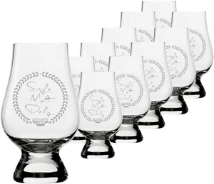 Engraved Whiskey Glasses Set PNG Image