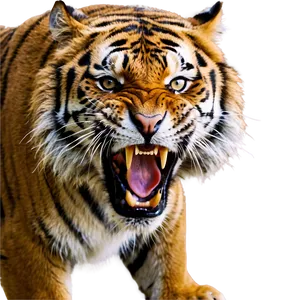 Enraged Tiger Close-up Png 06252024 PNG Image