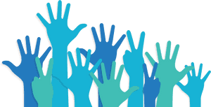 Enthusiastic Crowd Raised Hands PNG image with transparent background