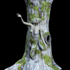 Entwined Nature Human Fusion Art PNG with transparent background