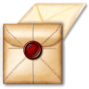 Envelope with Wax Seal PNG vax PNG image with transparent background