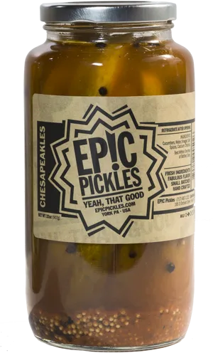 Epic Pickles Jar Product Image PNG Image