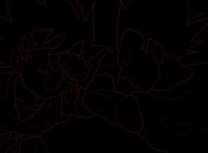 Epic Saiyan Confrontation PNG image with transparent background