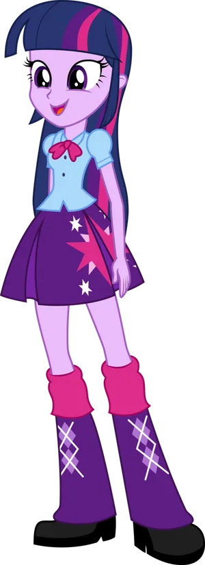 Equestria Girls Twilight Sparkle Standing PNG Image