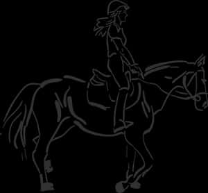 Equestrian Silhouette Art PNG image with transparent background