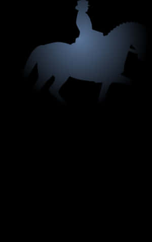 Equestrian Silhouette Black Background PNG image with transparent background