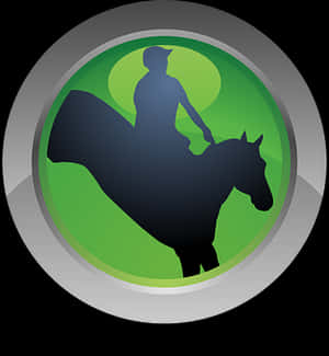 Equestrian Silhouette Icon PNG image with transparent background